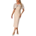 thumbnail image 2 of INSPIRE CHIC Women's Elegant Faux Fur Shawl Bridal Wedding Party Wrap Stole Shrug M Tan, 2 of 6