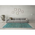 thumbnail image 3 of Ahgly Company Indoor Rectangle Abstract Light Blue Modern Area Rugs, 7' x 10', 3 of 4