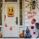 thumbnail image 4 of 8 pegatinas decorativas para ventanas de Halloween, pegatinas de pared, huellas sangrientas, pegatinas de suelo, huellas de manos de terror, pegatinas de PVC de terror para el hogar, suministros de decoración para fiestas zombies Rojo Verde, 4 of 5