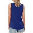thumbnail image 4 of Nlife Women Sleeveless Criss Cross V Neck Casual Tank Top Basic Summer Outfits, 4 of 5