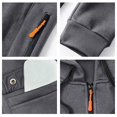 thumbnail image 5 of Mens Full Zip Hoodie Fleece Sweatshirt Contrast Zipper Pockets Casual Hooded Jacket, 5 of 8