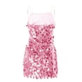 thumbnail image 6 of qolati Sparkly Sequin Lace Homecoming Dresses for Teens Spaghetti Strap Sleeveless Corset Tight Short Formal Cocktail Party Gown Pink S, 6 of 7
