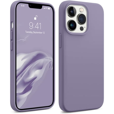 Magnetic for iPhone 13 Pro Max Phone Case [Compatible with MagSafe][Military Shockproof Protection] Silicone Case with Soft Anti-Scratch Microfiber Lining 6.7 inch Lavandula