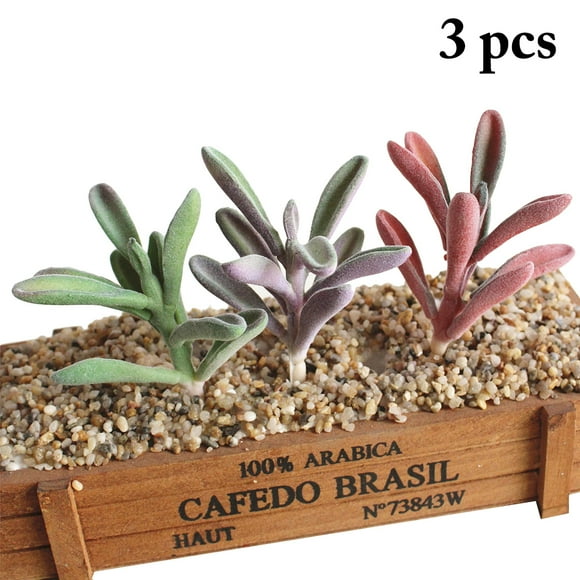 3PCS Fake Succulent Simulated Peperomia Lifelike Fake Plant Artificial Succulent