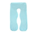 thumbnail image 3 of XIAOLE Pregnancy Pillows, U-Shape Full Body Pillow Solid Removable Jersey Cover Pregnancy Pillows For Sleeping, Body Pillows For Adults, Maternity Pillow And Pregnancy Must Haves, Light Blue, 3 of 9