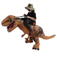 thumbnail image 3 of Disfraz inflable de dinosaurio para adultos, impermeable, para montar en el T Rex, divertido disfraz inflable para Halloween, fiesta de disfraces, juguete marrón, 3 of 15