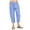 Light Blue, variant on FAVIPT Women's Stretch Capris Tie Elastic Waist Straight Leg Trouser Summer Casual Loose Cropped Pants