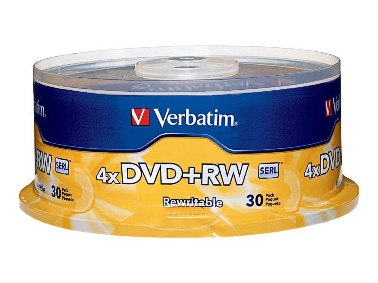 Verbatim, VER94834, 4X DVD+RW Rewritable Discs Spindle, 30, Silver - image 5 of 9