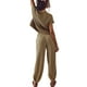 thumbnail image 4 of Lucakuins - Conjunto de pantalones para mujer, camiseta de manga corta con cuello redondo y pantalones largos, atuendo de verano Lucakuins  moda, 4 of 9