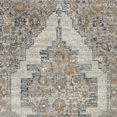 thumbnail image 5 of 4' X 6' Grey And Light Blue Oriental Power Loom Non Skid Area Rug, 5 of 6