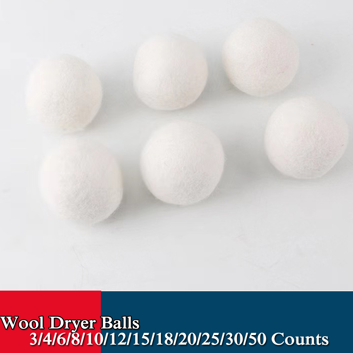 Wool Dryer Balls Premium Natural Fabric Softener & 100 Organic