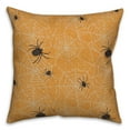 thumbnail image 2 of Creative Products Orange Spider Web Pattern 16 x 16 Spun Poly Pillow, 2 of 3