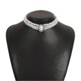 thumbnail image 3 of Women's Choker Necklace Multi-layer Imitation Pearl Chain Short Necklaces Ladies Girls Vintage Retro Court Style Jewelry, 3 of 5