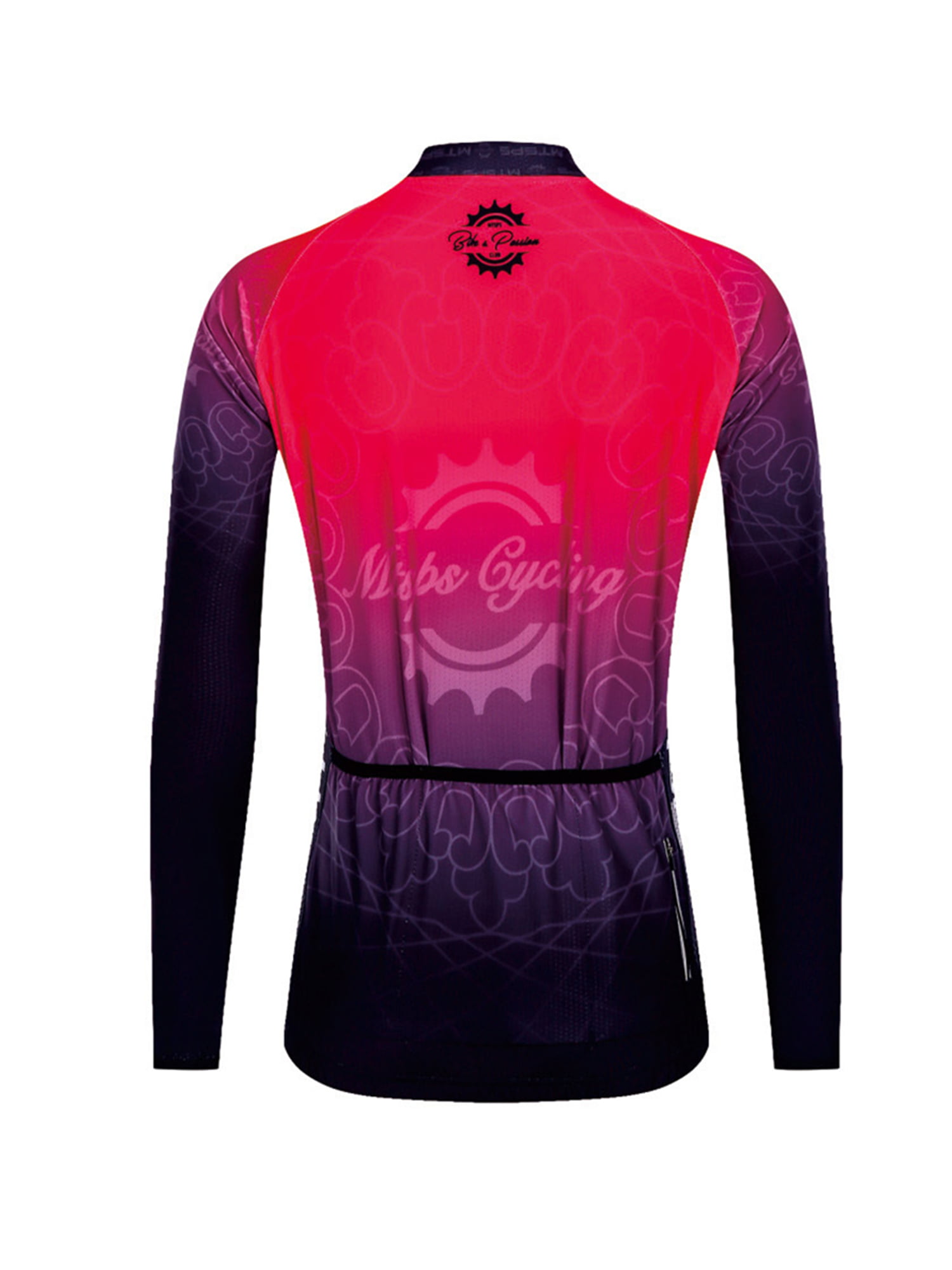 ZEROBIKE® Women Cycling Jersey Breathable Long Sleeve Jacket Full Zipper Bike Shirt with Pockets Gel 3D Padded Pants Fast Dry 
