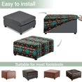 thumbnail image 5 of Xoenoiee Geometric Navajo Ethnic Tribe Print Stretch Ottoman Covers, Velvet Ottoman Slipcover Square Storage Stool Cover Footstool Slipcover for Living Room Furniture Protector, L, 5 of 7