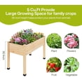 thumbnail image 7 of Wood Raised Garden Bed, 48x24x30in Elevated Wooden Planter Box with Legs Standing, 7 of 7