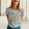 thumbnail image 2 of Cathalem Women Short Sleeve Shirts Slim Fit V Neck Ribbed Knit Basic Solid Color Tees Tops,Gray M, 2 of 5
