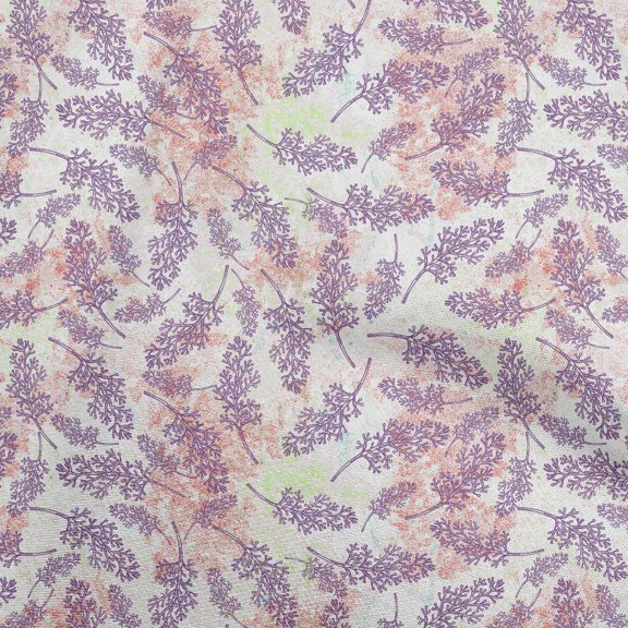 oneOone Cotton Poplin Wine Fabric Leaves Dress Material Fabric Print Fabric By The Yard 56 Inch Wide