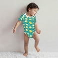 thumbnail image 4 of Honeii Lemon Blue Pattern unisex-baby Short-sleeve Bodysuit,One-piece Bodysuit 100% Organic Cotton-12 Months, 4 of 7