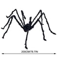 thumbnail image 3 of Halloween Spider Decoration, Stretchy Cobweb Cotton Fake Giant Spider Prop, Realistic Horror Scene Layout for Bar Indoor Party Haunted House Display, 3 of 7