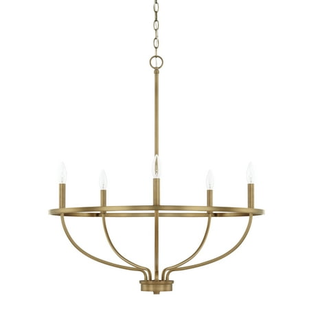 

Capital Lighting 428551 Greyson 5 Light 29 Wide Taper Candle Chandelier - Brass