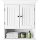 thumbnail image 1 of Gabinete de pared para baño moderno con compartimento abierto y estante ajustable - Botiquín de pared para cocina, sala de estar, lavadero - Inodoro con almacenamiento de madera sobre lavabo, 1 of 6