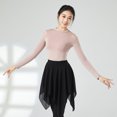 thumbnail image 5 of Traje de baile latino para mujer adulta, camiseta de manga larga, ropa de práctica de baile, ropa de baile modal negra, cuerpo, 5 of 5