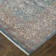 thumbnail image 4 of HomeRoots 514472 12 x 15 ft. Blue & Red Floral Power Loom Stain Resistant Rectangle Area Rug, 4 of 8