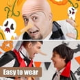 thumbnail image 5 of 4 Pcs Adult Halloween Costume Accessories Set, Latex Bald Head with Wig, Striped Scarf, Fake Long Nose, Role Play Party Cartoon Cosplay, 5 of 5