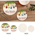 thumbnail image 4 of SKYSONIC Christmas Balloons Trivets Pot Holders Set of 2, Hot Pads, Table Mats,Placemats Set for Cooking and Baking, Cotton Braided Hot Pads 7in+9in, 4 of 7