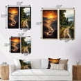 thumbnail image 4 of Designart "Germany Sunrise Euphony Mountain" Germany Framed Wall Art Set Of 2 - Yellow Landscapes Frame Gallery Set For Office Decor, 4 of 7