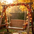 thumbnail image 2 of Tdxkok Artificial Autumn Maple Leaf Garland Faux Fall Vine Hanging Decoration for Halloween Thanksgiving Harvest Season Home Wall Door Mantel Party Decor, 2 of 6