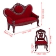 thumbnail image 3 of Muebles de Muñecas Muebles, Miniaturas de Casa de Muñecas, 1:12 Muebles de Muebles de Muñecas Sala de Estar de Casa de Muñecas de Madera Roja para Niños Hogar, 3 of 7
