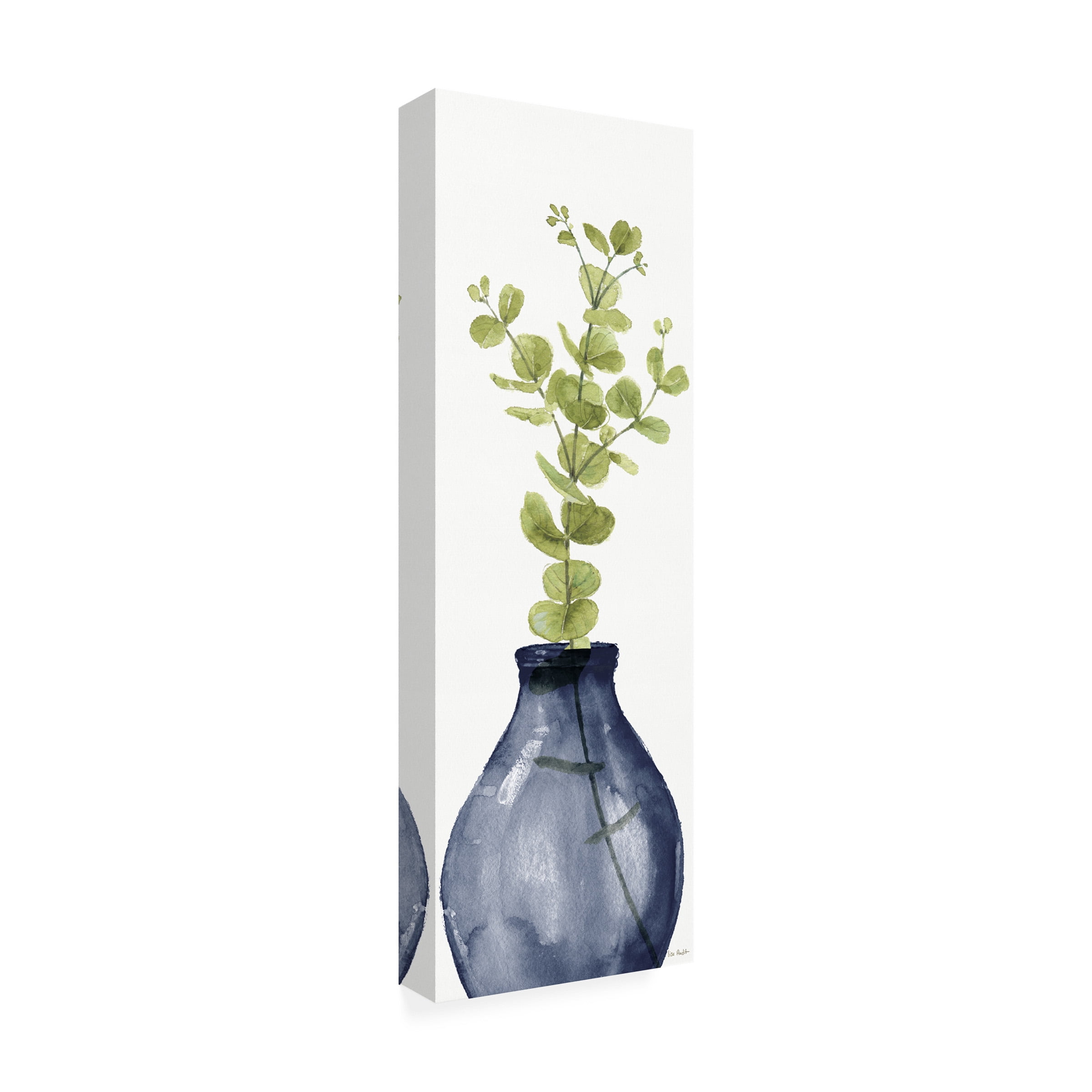 Lisa Audit 'Mixed Greenery II Navy' Canvas Art