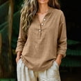 thumbnail image 2 of Linen Shirts For Women Gauze Tunic Tops For Women Gauze Shirts For Women Lightweight Linen Blouses For Women Oversized Linen Shirts For Women Summer Linen Tops Cotton Boho Tops, 2 of 6