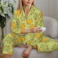 thumbnail image 4 of Goofa Cute Turtle Printed Women’s 2 Piece Pajama Set Super,Pajamas Women's Long Sleeve Sleepwear Soft Button Down Loungewear Pjs Lounge Set Nightwear-Small, 4 of 9