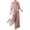 Pink, variant on Cute 2 Piece Outfits for Women,Vintage Embroidered Pullover Shirt with Lightweight Wide Leg Pants Summer Set