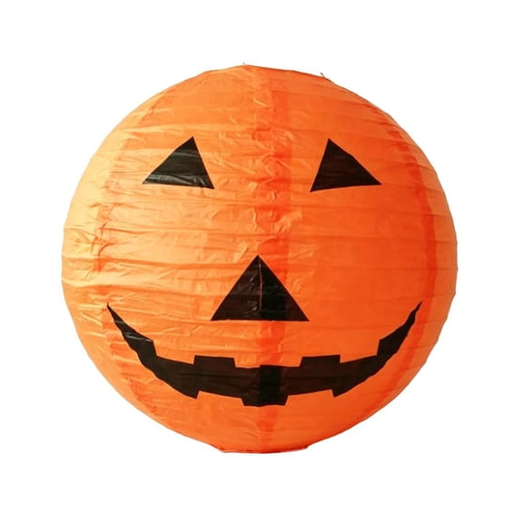 Foldable Halloween Pumpkin Paper Lantern, 8 in, Halloween Decoration for Porch, Door, Mantel, Yard and Party Display