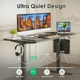 thumbnail image 6 of STARY Electric Standing Desk 48"x24", Adjustable Height Sit Stand Desk with Splice Board for Home Office, Black, 6 of 8