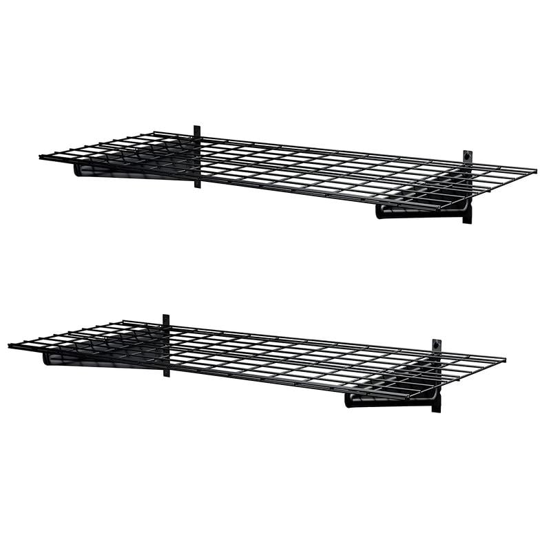 HeavyDuty 48" 2 Pk Wall Shelf Black