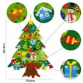 thumbnail image 4 of Kajiali DIY Felt Christmas Tree Set  Ornaments Warm White LED String Lights - Wall Hanging Felt Xmas Tree for Kids Toddlers Christmas New Year Gift Decorations Party, 4 of 5