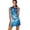 Blue Butterfly Print, variant on Beautiful Butterfly Activewear Lightweight Golf Dress for Hot Weather Ruffle Zip Up Polyester Material Moisture Wicking Stretch for Outdoor Sports