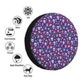 thumbnail image 4 of Yiaed colorful Skull butterfly flower1 Print Tire Wheel Cover, Waterproof Spare Tire Cover Fit for Jeep, Truck,Trailer, RV, SUV, Camper and Most Vehicle-14 inch, 4 of 6