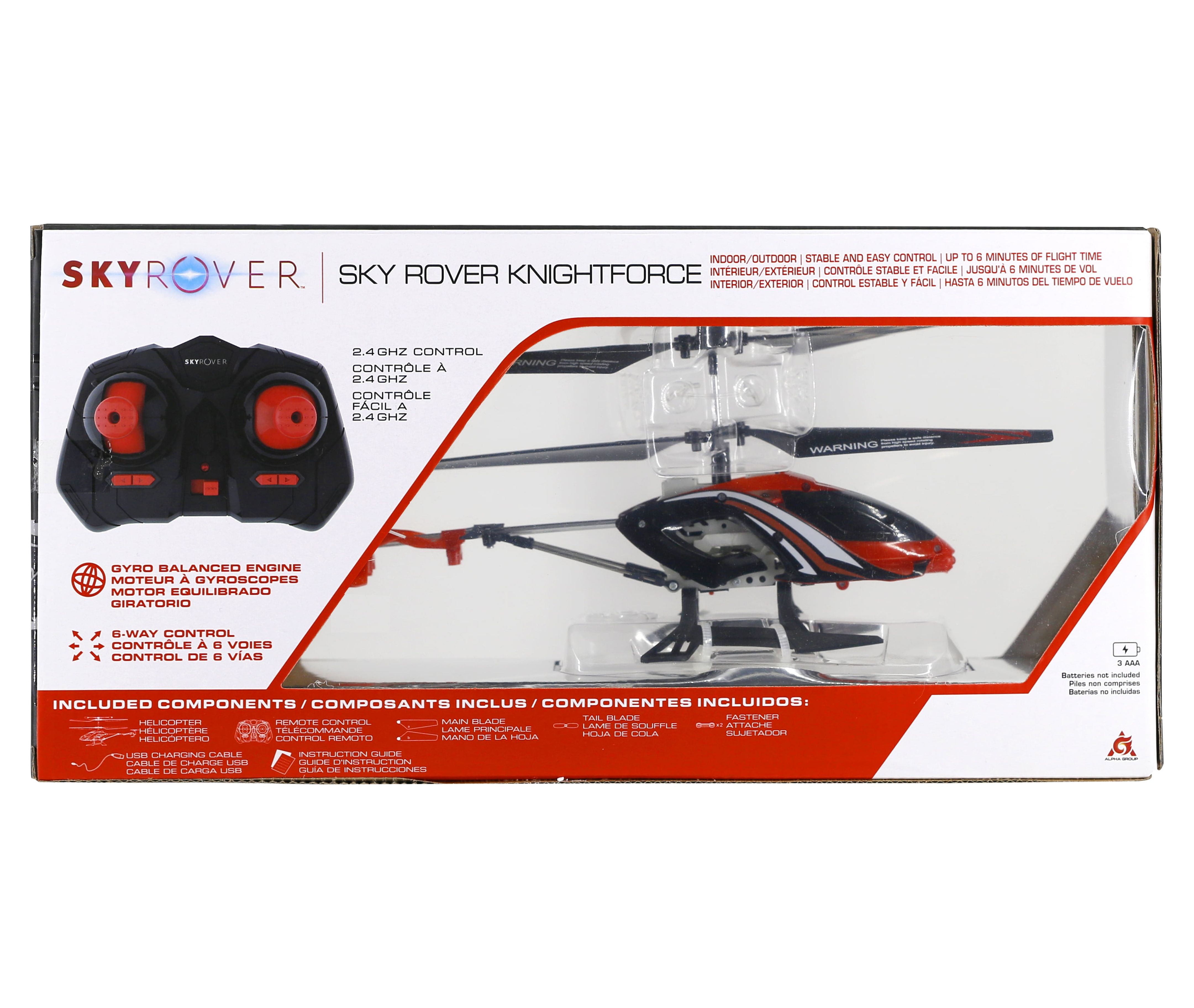 Sky Rover Knightforce 2.4GHz Remote Control Helicopter, Red photo 4