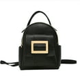 thumbnail image 1 of Fashion Mini Backpack Women PU Leather Patchwork Designer Shoulder Bag Portable Female Travel Backpack Black, 1 of 6