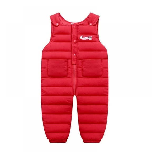 Baby Toddlers Boys Girls Snow Bib Overalls Snowsuit Winter Warm Down Pants Thicken Windproof Ski Pant 0-4 Years