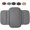 Gray, variant on Car Center Console Cover with Storage Pockets, PU Leather Armrest Cushion Protector, Memory Foam Armrest Pad, Microfiber Leather Console Protector for Car SUV Truck ，Black and red Lines