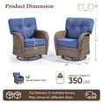 thumbnail image 2 of Bellefurn Outdoor Swivel Rocker Patio Chairs Set of 2,High Back Outdoor Wicker Swivel Chairs Patio Swivel Glider Chairs,Patio Furniture Set for Porch,Balcony,Garden,Deck & Backyard, 2 of 11