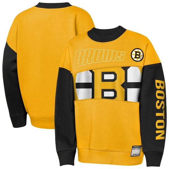 Youth Outerstuff Gold/Black Boston Bruins Impact Player Sweatshirt