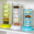 thumbnail image 3 of Boîtes de Bouteilles d'Assaisonnement de Cuisine Cadre en Plastique Support de Rangement Rotatif pour Condiments, 3 of 10